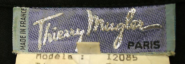 Dress, Mugler (French, founded 1974), (a)  wool; (b)  wool, plastic, French