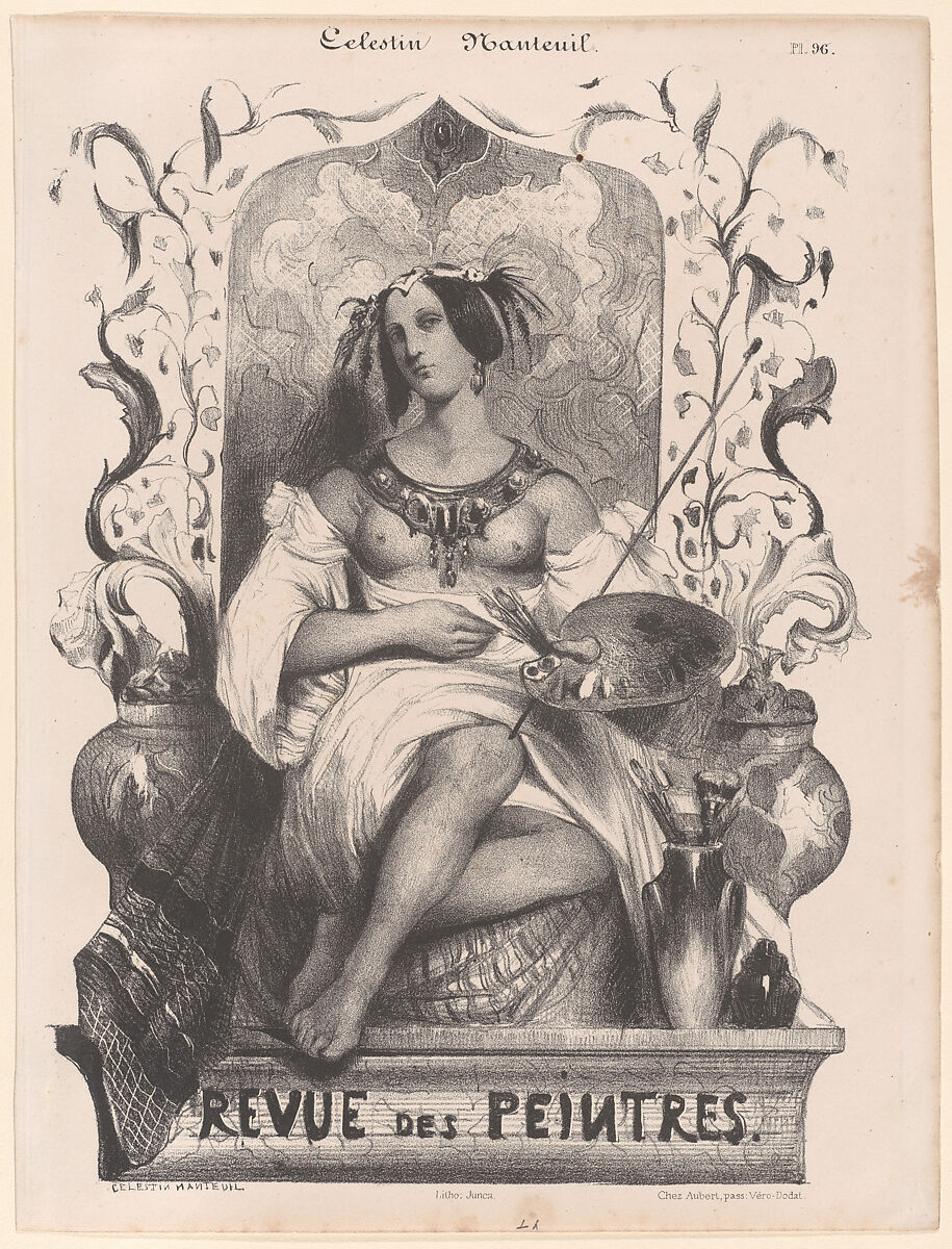 Title Page for the Revue de Peintres, Célestin Nanteuil (French (born Italy), Rome 1813–1873 Bourron-Marlotte), Lithograph 