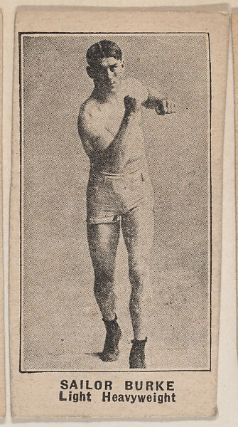 Sailor Burke, Light Heavyweight, from Boxers strip cards (W580), Commercial photolithograph 