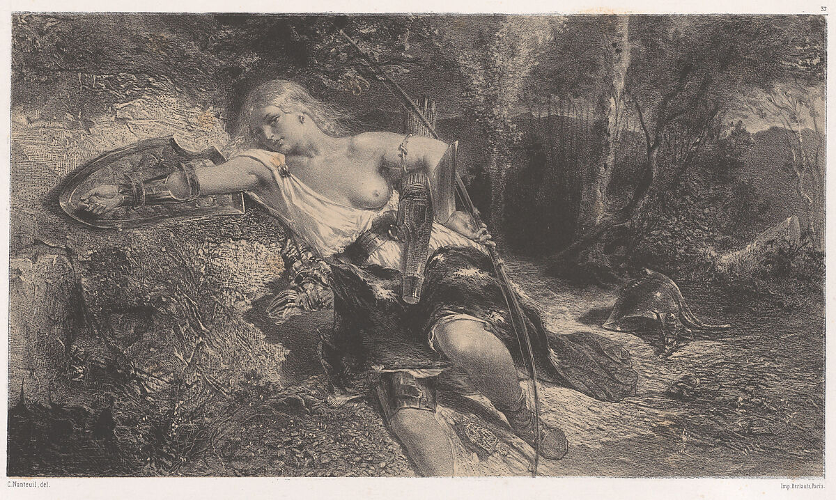 Clorinde, Célestin Nanteuil (French (born Italy), Rome 1813–1873 Bourron-Marlotte), Lithograph 