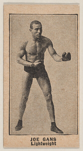 Joe Gans, Lightweight, from Boxers strip cards (W580), Commercial photolithograph 