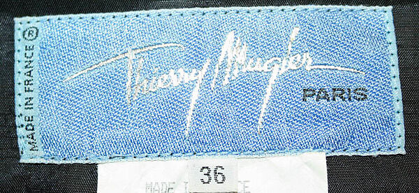 Suit, Mugler (French, founded 1974), wool, French