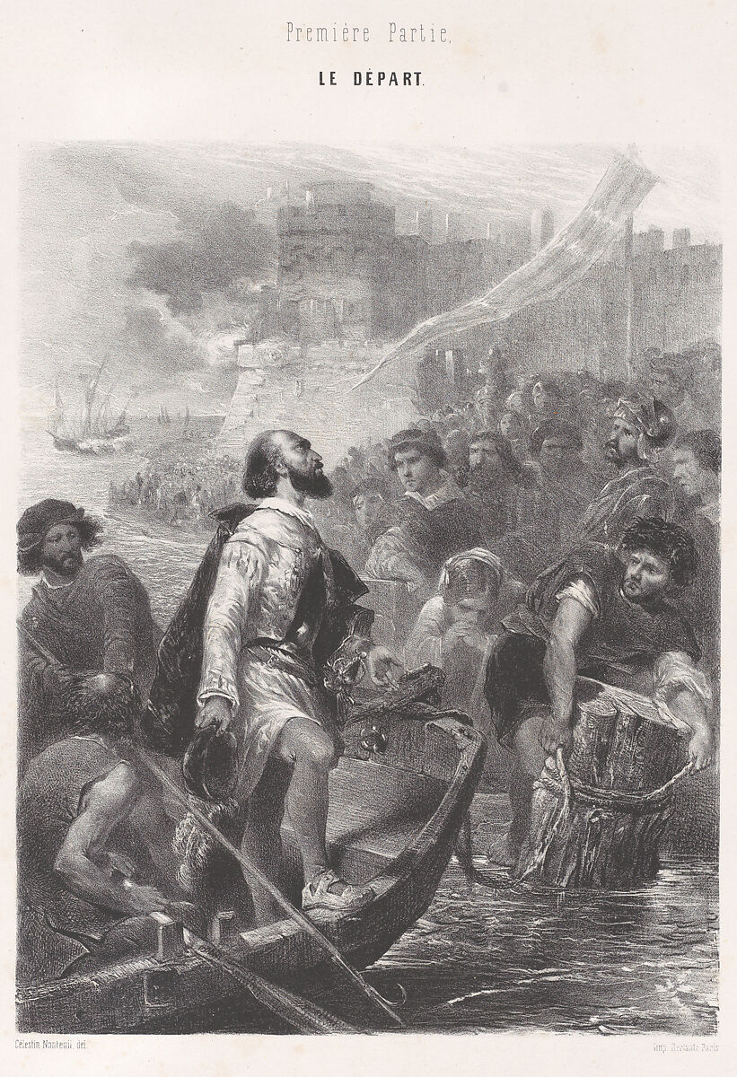 First Part, the Departure, Célestin Nanteuil (French (born Italy), Rome 1813–1873 Bourron-Marlotte), Lithograph 