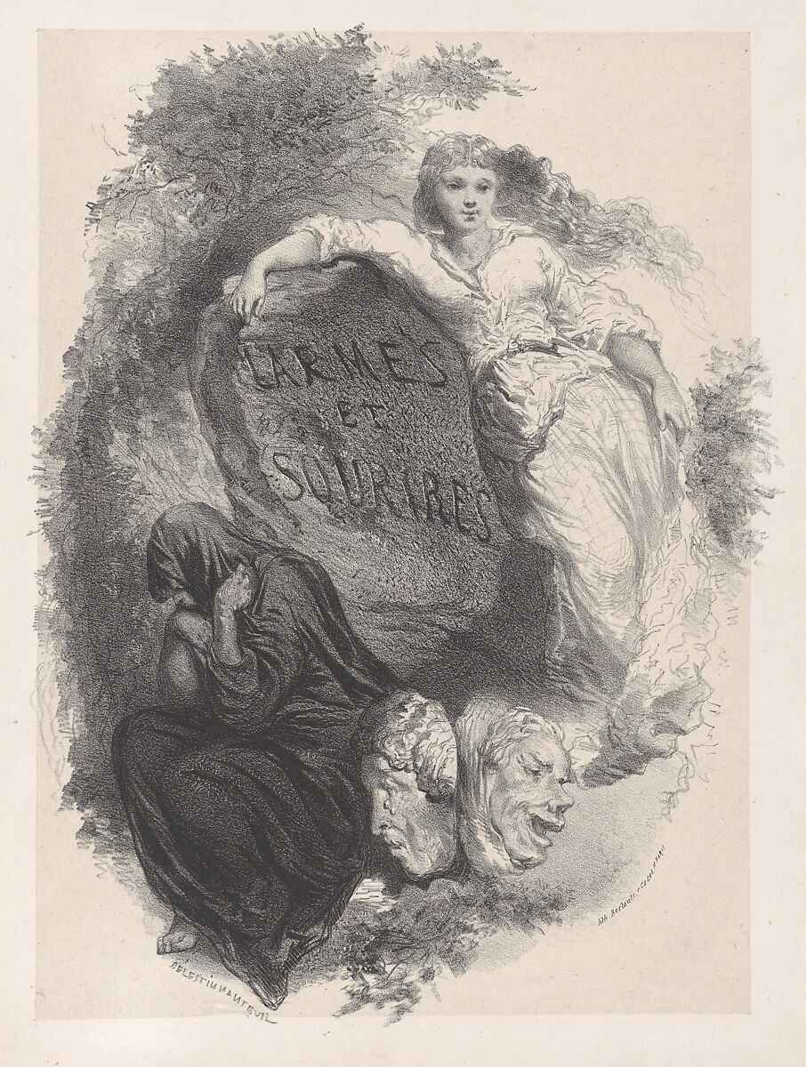 Tears and Smiles, Célestin Nanteuil (French (born Italy), Rome 1813–1873 Bourron-Marlotte), Lithograph 