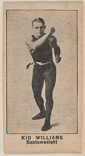 Kid Williams, Bantamweight, from Boxers strip cards (W580), Commercial photolithograph 