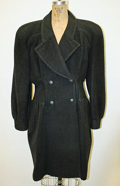 Coat, Mugler (French, founded 1974), wool, French 