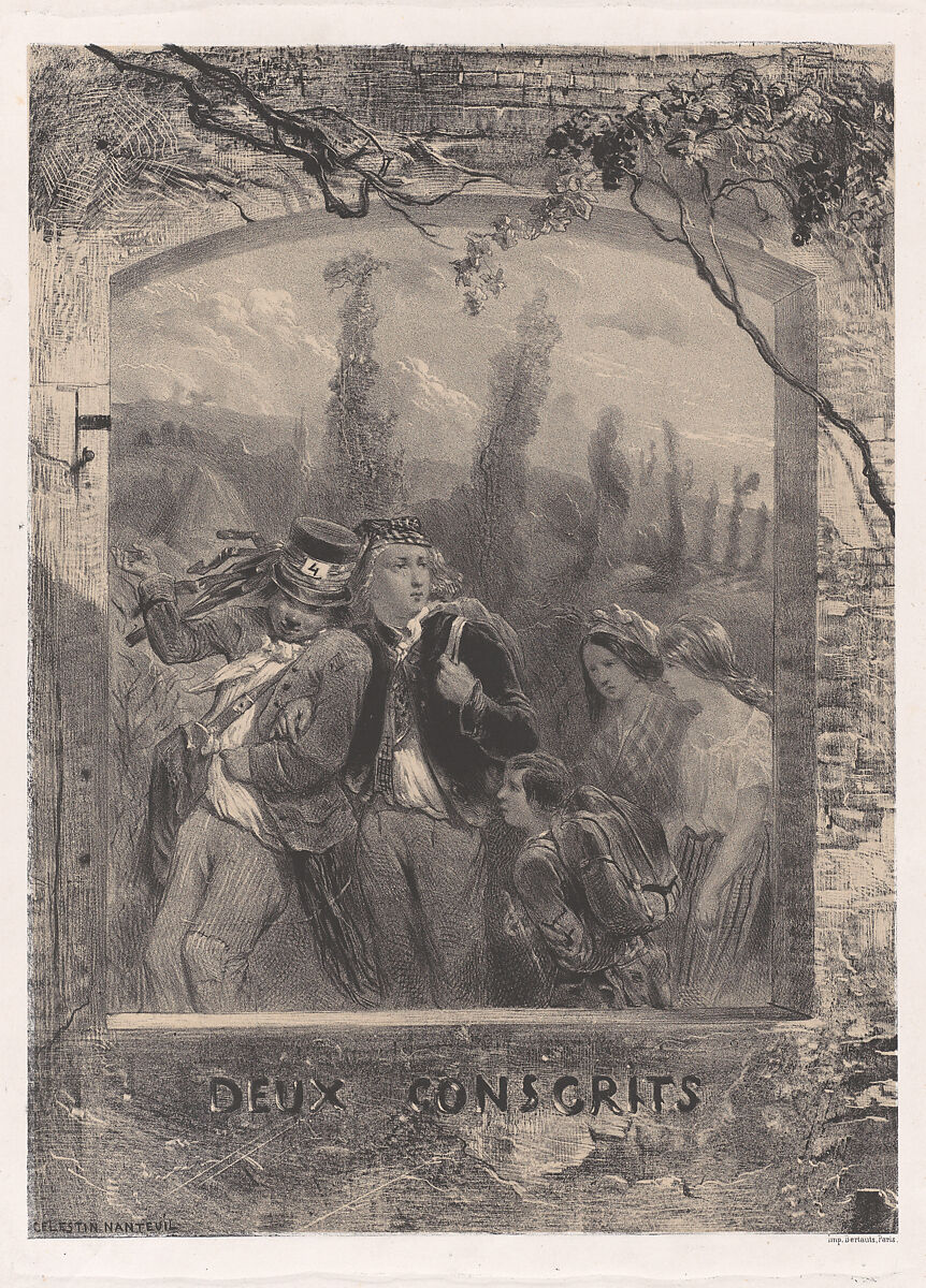 Two Conscripts, Célestin Nanteuil (French (born Italy), Rome 1813–1873 Bourron-Marlotte), Lithograph 