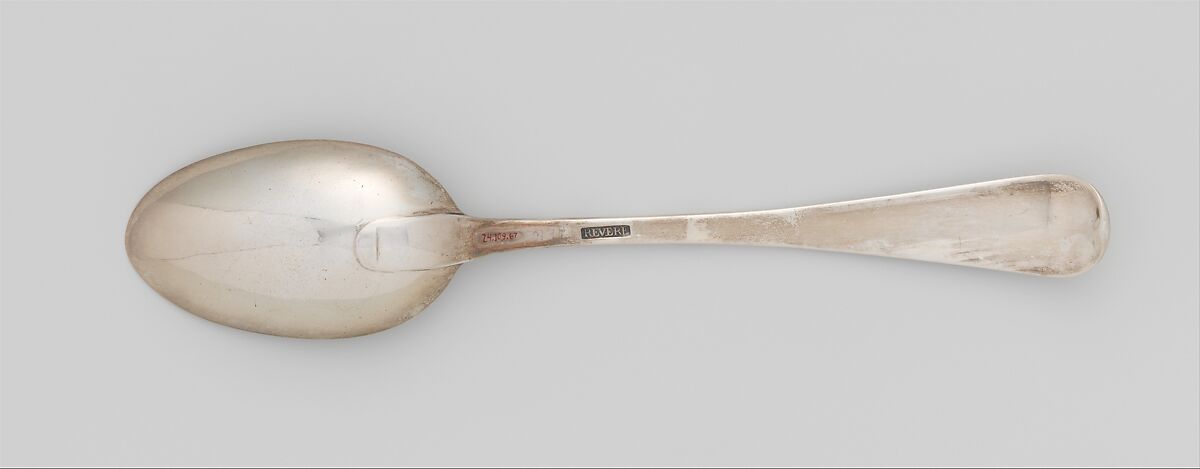 Table Spoon, Paul Revere Jr. (American, Boston, Massachusetts 1734–1818 Boston, Massachusetts), Silver, American
