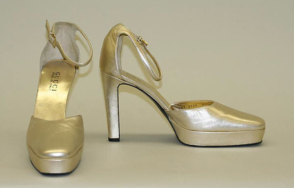 Evening ensemble, Gucci (Italian, founded 1921), rayon, leather, Italian