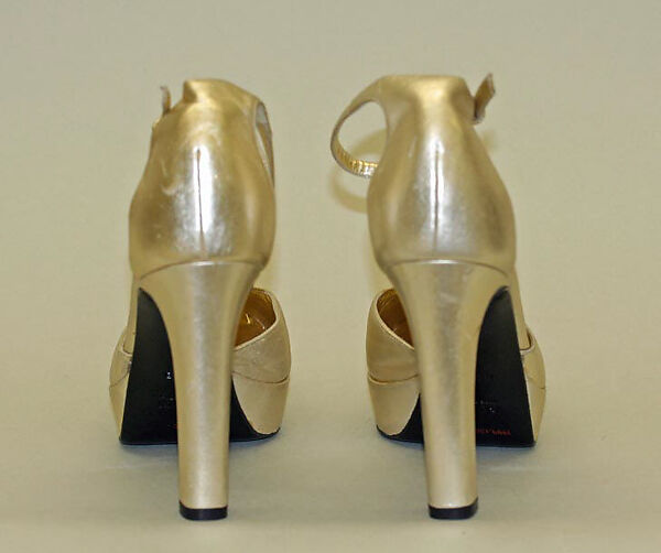 Evening ensemble, Gucci (Italian, founded 1921), rayon, leather, Italian