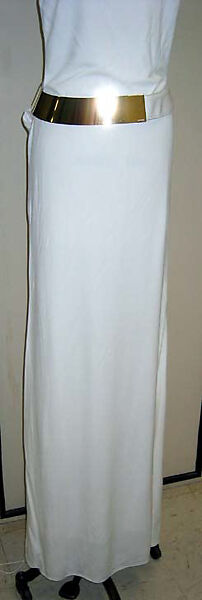 Evening ensemble, Gucci (Italian, founded 1921), rayon, brass, Italian