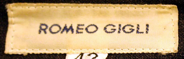 Ensemble, Romeo Gigli (Italian, born 1949), wool, nylon, Italian