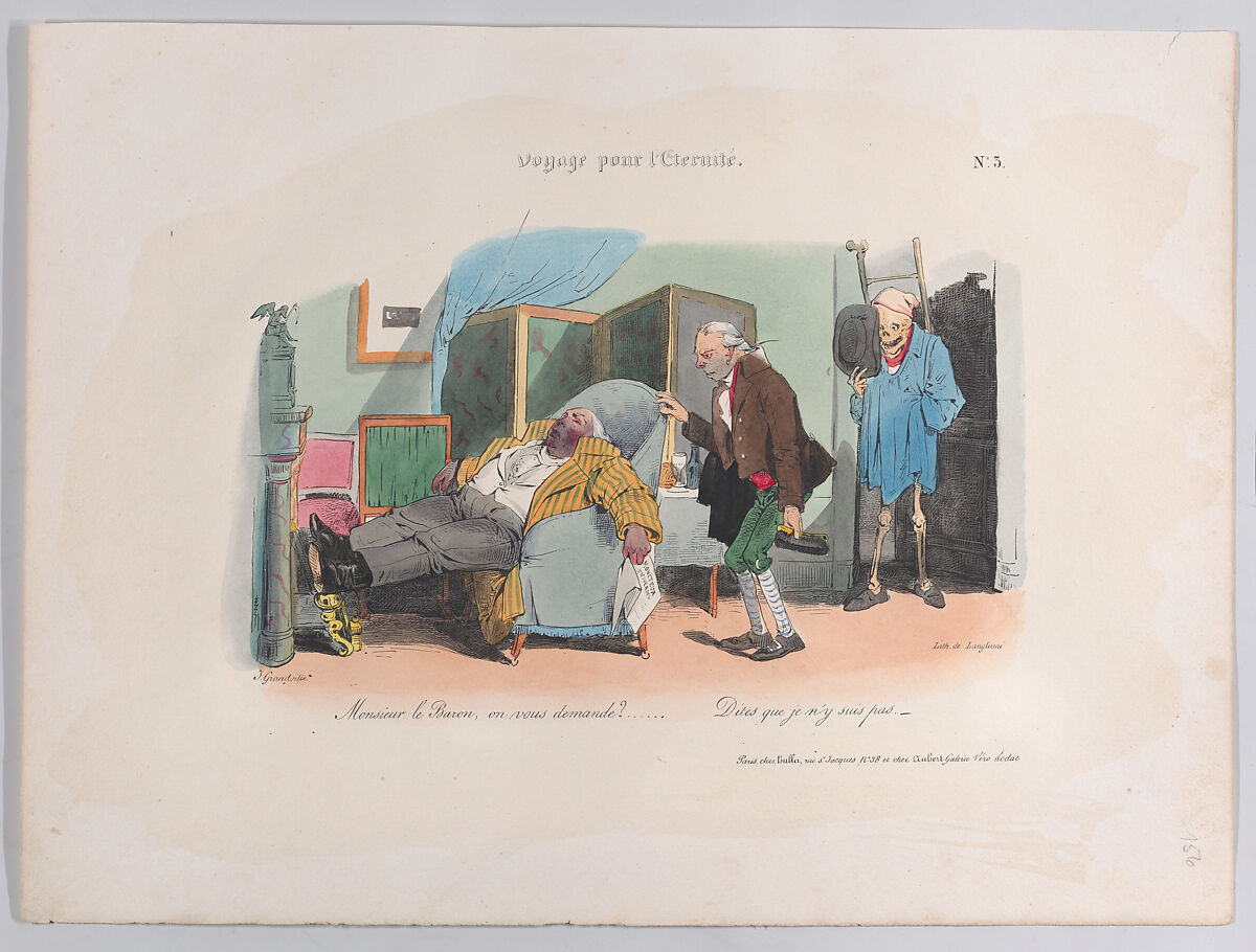 Penitence, J. J. Grandville (French, Nancy 1803–1847 Vanves), Lithograph 