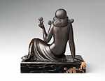 Seated Female Figure (from Day of the Hours Sundial), Paul Manship (American, St. Paul, Minnesota 1885–1966 New York), Bronze and marble