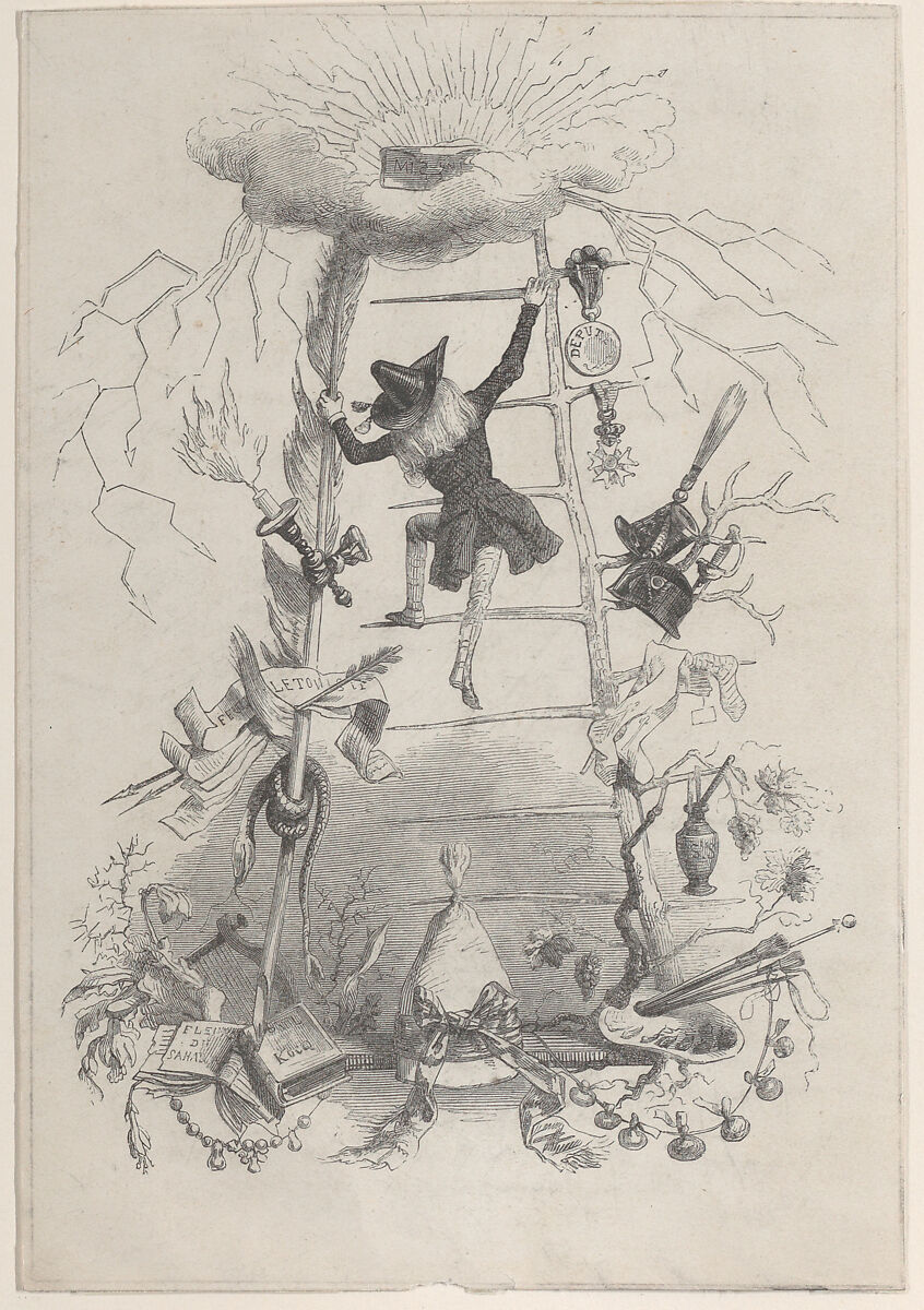 Illustration in Jérôme Paturot, by Louis Reybaud, Paris, 1846, J. J. Grandville (French, Nancy 1803–1847 Vanves), Wood engraving 