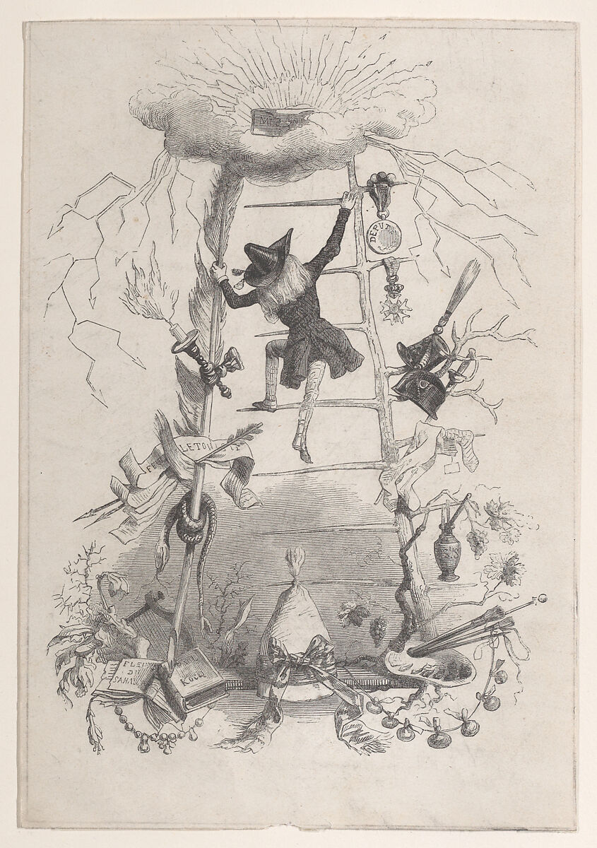 Illustration in Jérôme Paturot, by Louis Reybaud, Paris, 1846, J. J. Grandville (French, Nancy 1803–1847 Vanves), Wood engraving
