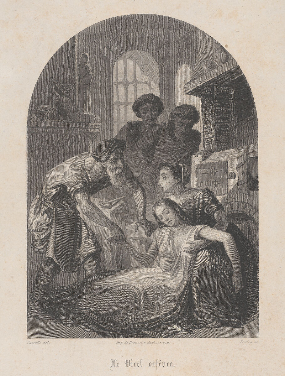 The elderly goldsmith (Le vieil orfèvre), Jean Jacques Frilley (French, Paris 1797–1850), Etching 