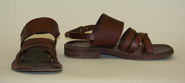 Ensemble, Romeo Gigli (Italian, born 1949), (a) cotton; (b, c) leather, Italian