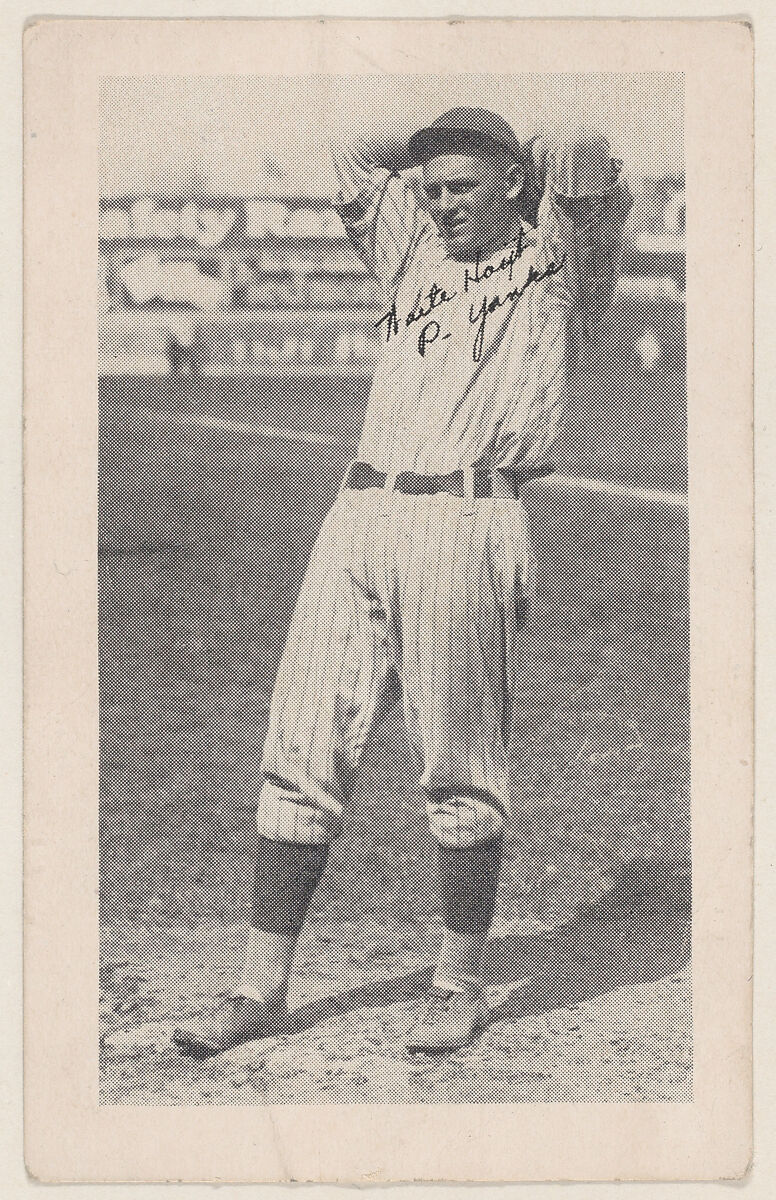 Waite Hoyt, P. Yanks, from Baseball strip cards (W575-2), Commercial photolithograph 