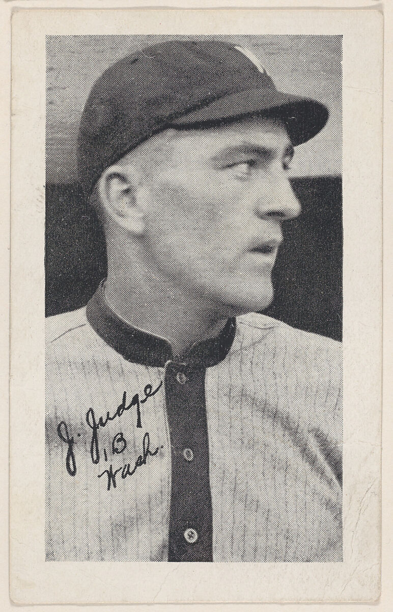 J. Judge, 1 B Wash., from Baseball strip cards (W575-2), Commercial photolithograph 
