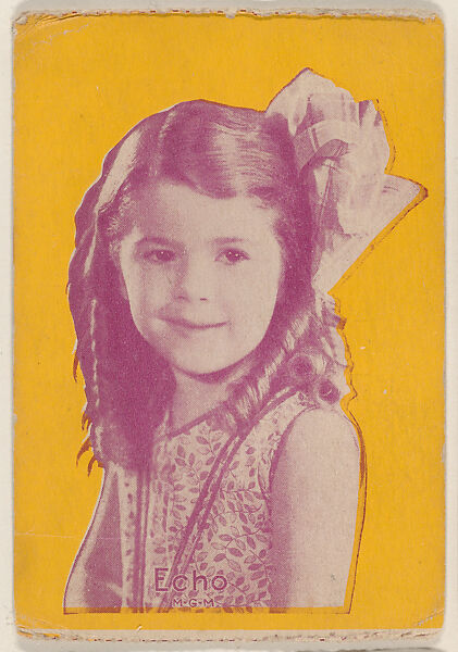 Echo, M-G-M, from Cutout Head Strip Cards (W500), Commercial color photolithograph 