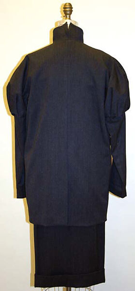 Suit, Romeo Gigli (Italian, born 1949), (a,b) wool, spandex; (c) rayon, nylon, lycra, Italian