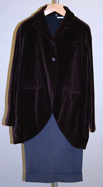 Ensemble, Romeo Gigli (Italian, born 1949), (a) cotton; (b) wool, polyester; (c,d) suede, Italian 