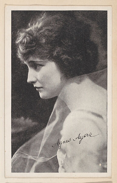 Agnes Ayers from Kromo Gravure "Leading Moving Picture Stars" (W623), Kromo Gravure Photo Company, Detroit, Michigan, Commercial photolithograph 