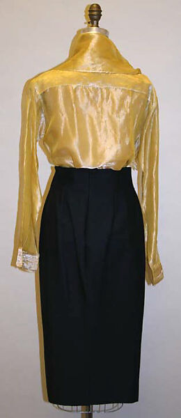 Suit, Romeo Gigli (Italian, born 1949), (a,b) cotton; (c) silk, Italian