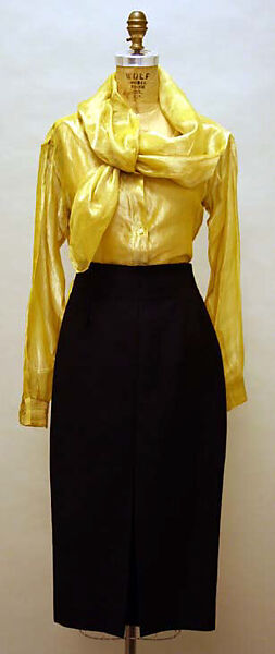 Suit, Romeo Gigli (Italian, born 1949), (a,b) cotton; (c) silk, Italian