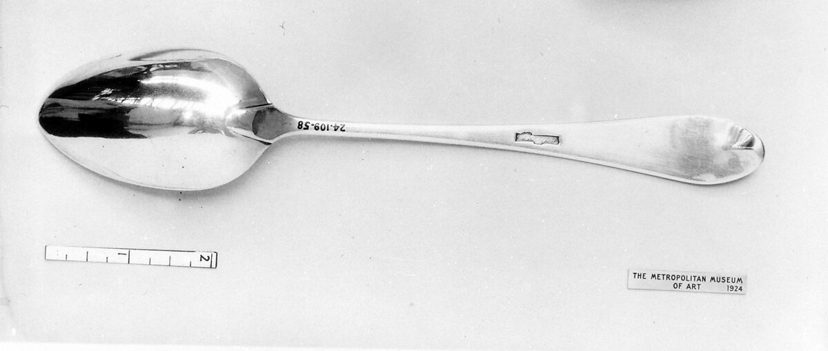 Table Spoon, John Burger (active ca. 1786–1807), Silver, American 