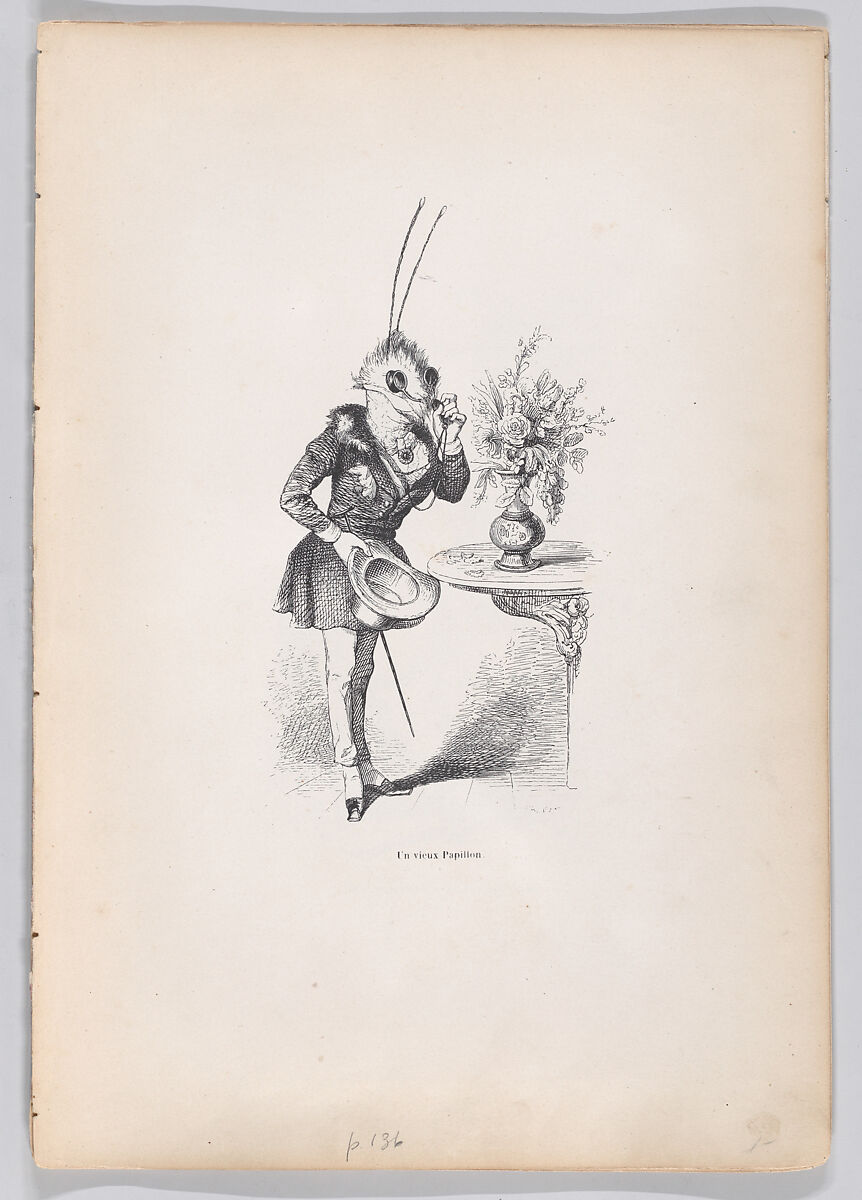 J. J. Grandville | An Old Butterfly, from 