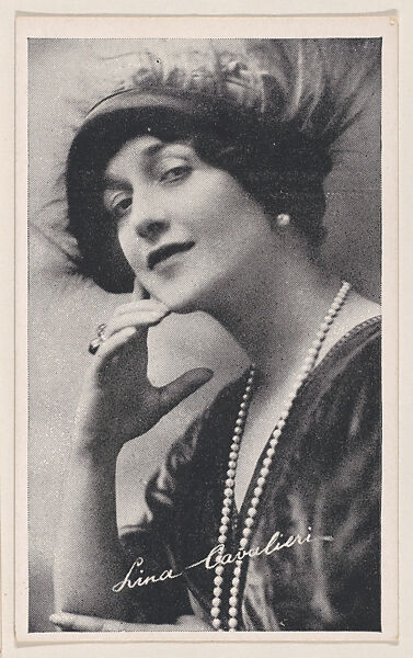 Lina Cavalieri from Kromo Gravure "Leading Moving Picture Stars" (W623), Kromo Gravure Photo Company, Detroit, Michigan, Commercial photolithograph 