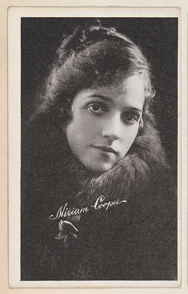 Miriam Cooper from Kromo Gravure "Leading Moving Picture Stars" (W623), Kromo Gravure Photo Company, Detroit, Michigan, Commercial photolithograph 
