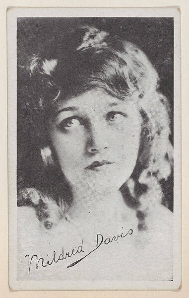 Mildred Davis from Kromo Gravure "Leading Moving Picture Stars" (W623), Kromo Gravure Photo Company, Detroit, Michigan, Commercial photolithograph 
