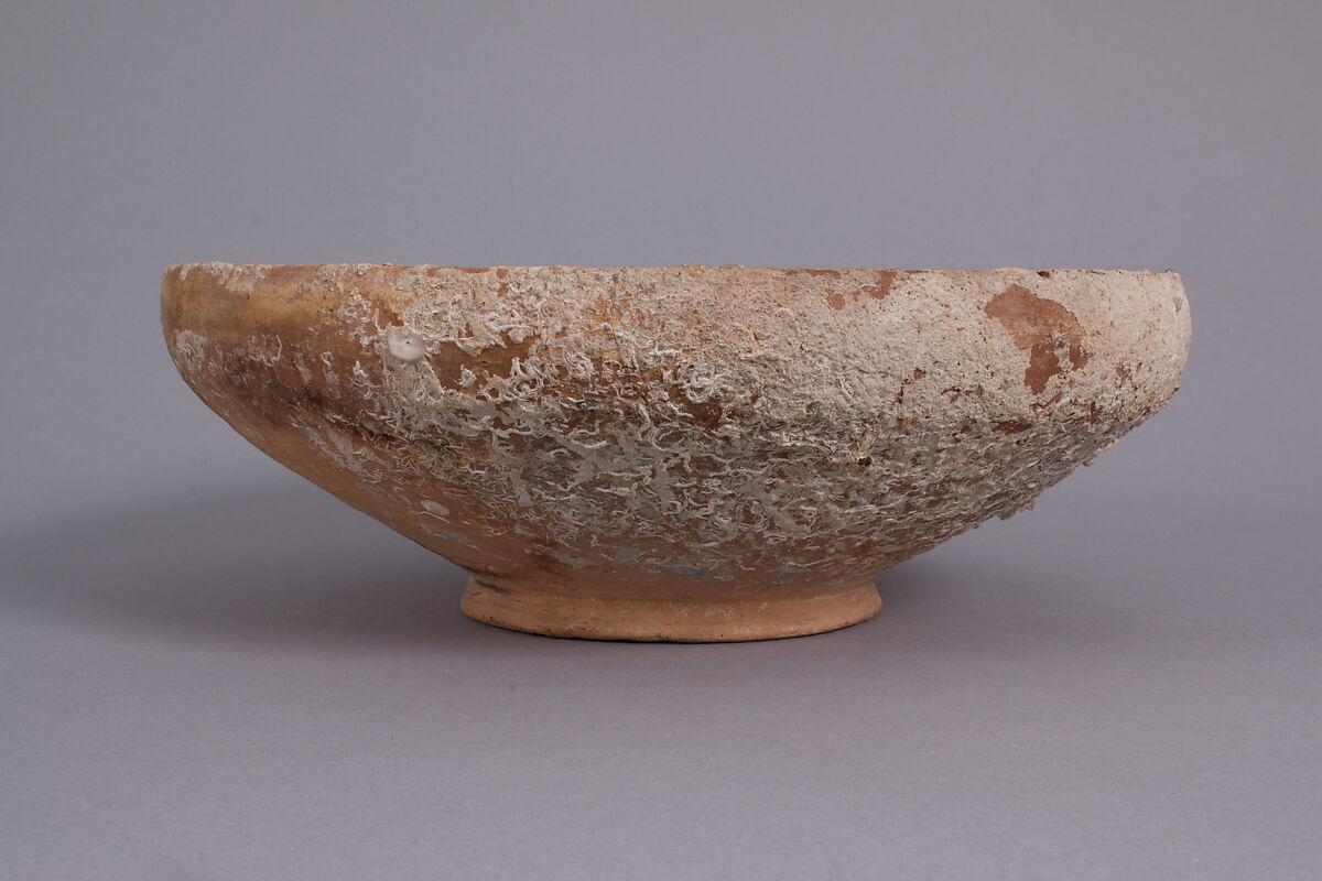 Bowl with incised decoration, Earthenware, tin-glazed and sgraffito, Byzantine