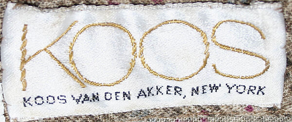 Ensemble, Koos van den Akker (American, born Netherlands, The Hague 1939–2015 New York), wool, American