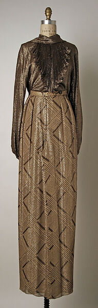 Ensemble, Bill Blass Ltd. (American, founded 1970), (a) nylon; (b,c) silk, American