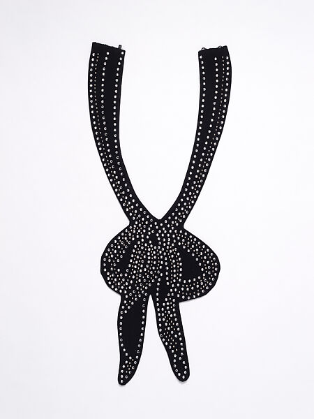 Necklace, Maison Margiela (French, founded 1988), silk, crystals, metal, French 