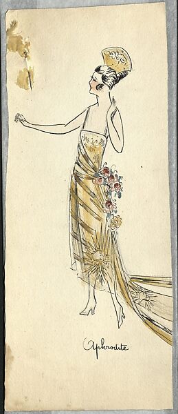 Sketches, Boué Soeurs (French, 1897–1957), Graphite, watercolor, paint, and pen and ink, French