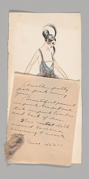 Sketches, Boué Soeurs (French, 1897–1957), Graphite, watercolor, paint, and pen and ink, French