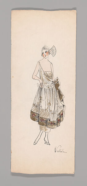 Sketches, Boué Soeurs (French, 1897–1957), Graphite, watercolor, paint, and pen and ink, French