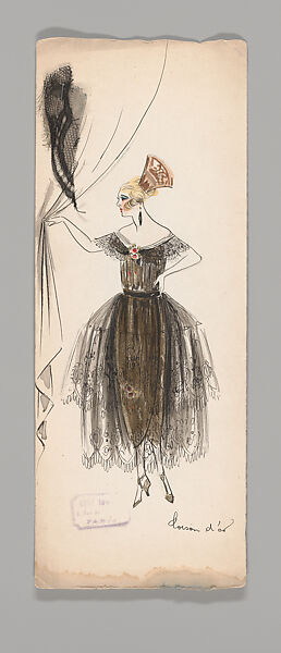 Sketches, Boué Soeurs (French, 1897–1957), Graphite, watercolor, paint, and pen and ink, French