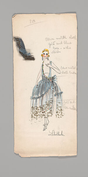 Sketches, Boué Soeurs (French, 1897–1957), Graphite, watercolor, paint, and pen and ink, French