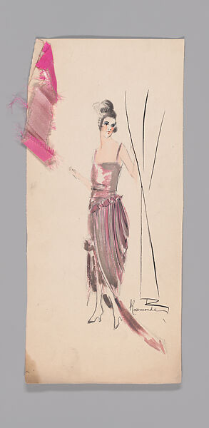 Sketches, Boué Soeurs (French, 1897–1957), Graphite, watercolor, paint, and pen and ink, French