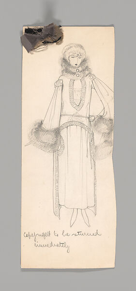 Sketches, Boué Soeurs (French, 1897–1957), Graphite, watercolor, paint, and pen and ink, French