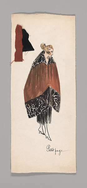 Sketches, Boué Soeurs (French, 1897–1957), Graphite, watercolor, paint, and pen and ink, French