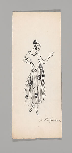 Sketches, Boué Soeurs (French, 1897–1957), Graphite, watercolor, paint, and pen and ink, French