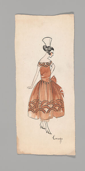 Sketches, Boué Soeurs (French, 1897–1957), Graphite, watercolor, paint, and pen and ink, French