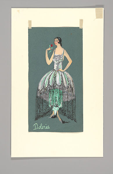 Sketches, Boué Soeurs (French, 1897–1957), Graphite, watercolor, paint, and pen and ink, French